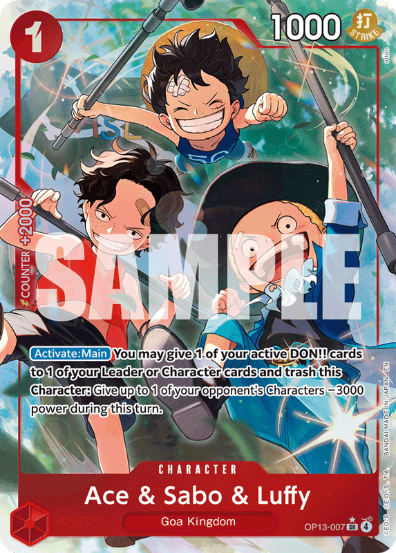 Ace & Sabo & Luffy OP13-007 AA