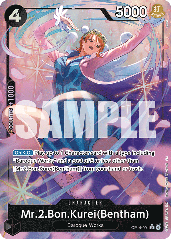 Mr.2.Bon.Kurei(Bentham) OP14-091 AA SR