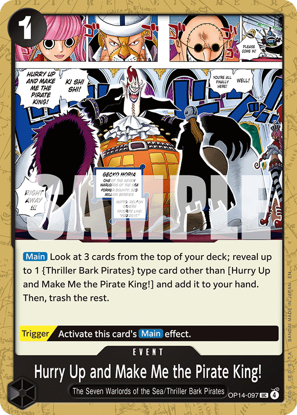 Hurry Up and Make Me the Pirate King! OP14-097 UC