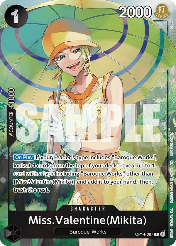Miss.Valentine(Mikita) (Dash Pack)  OP14-087 FA R