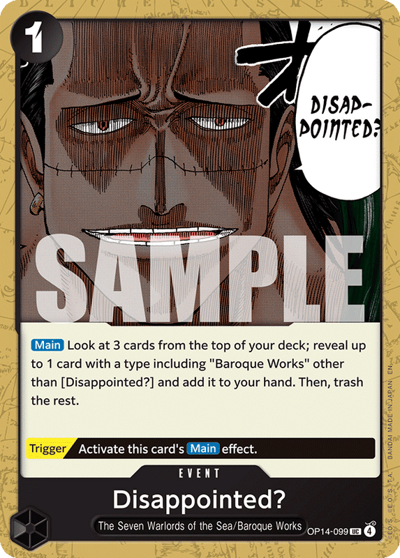 Disappointed? OP14-099 UC