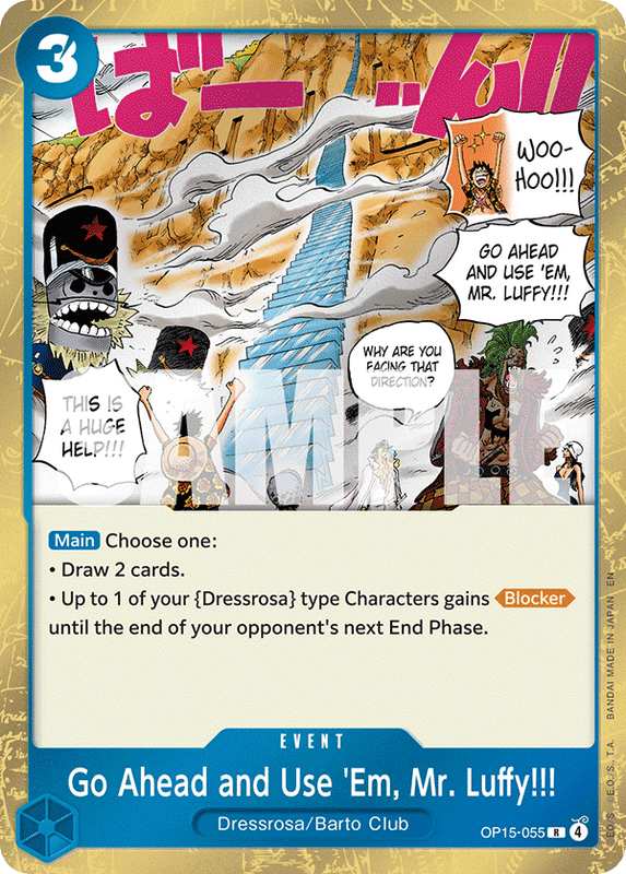 Go Ahead and Use 'Em, Mr. Luffy!!! OP15-055
