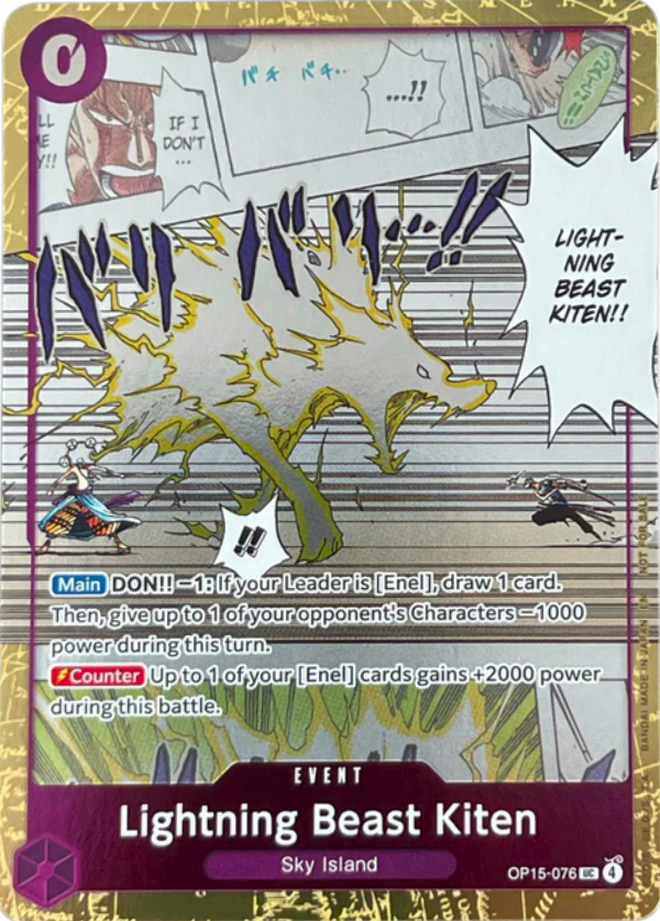 Lightning Beast Kiten Dash Pak OP15-076 Dash