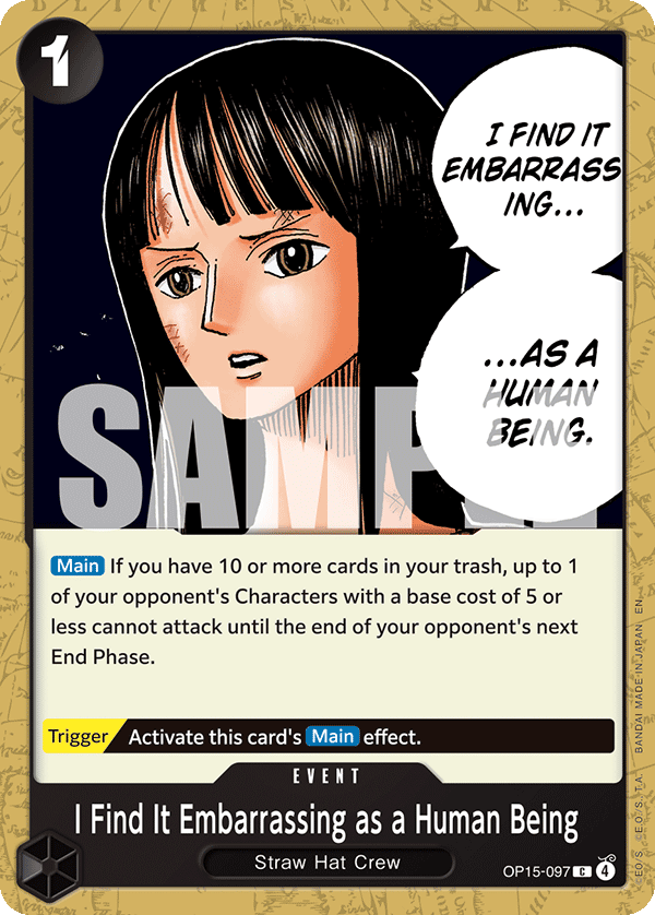 I Find It Embarrassing as a Human Being OP15-097 C