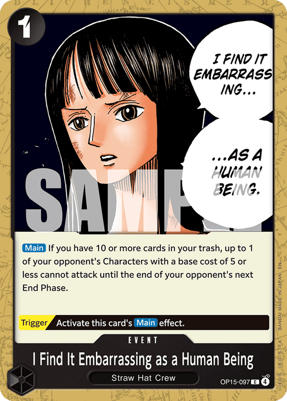 I Find It Embarrassing as a Human Being OP15-097 C