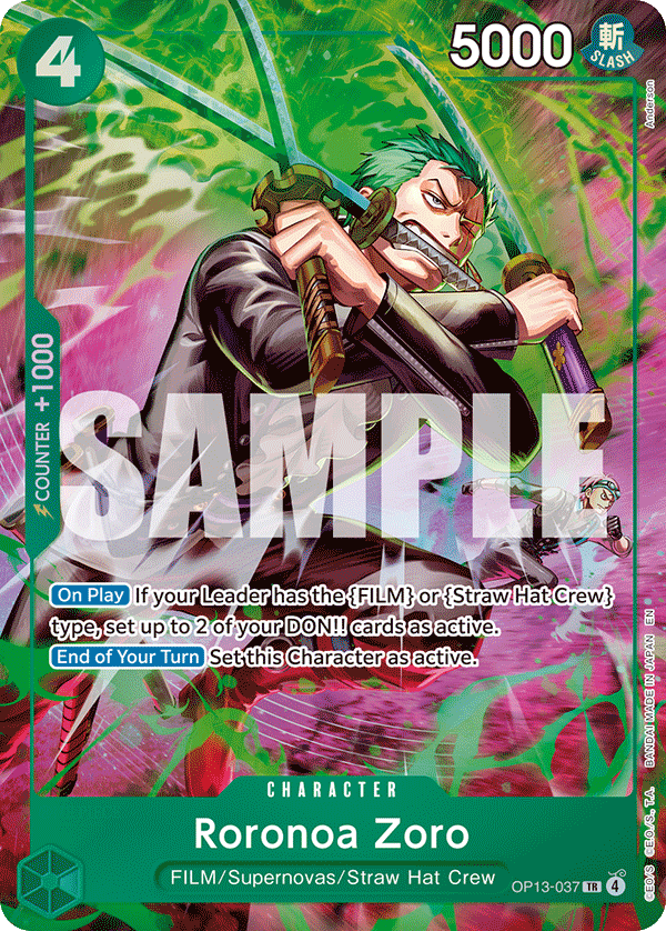 Roronoa Zoro OP15-EB04 OP13-037