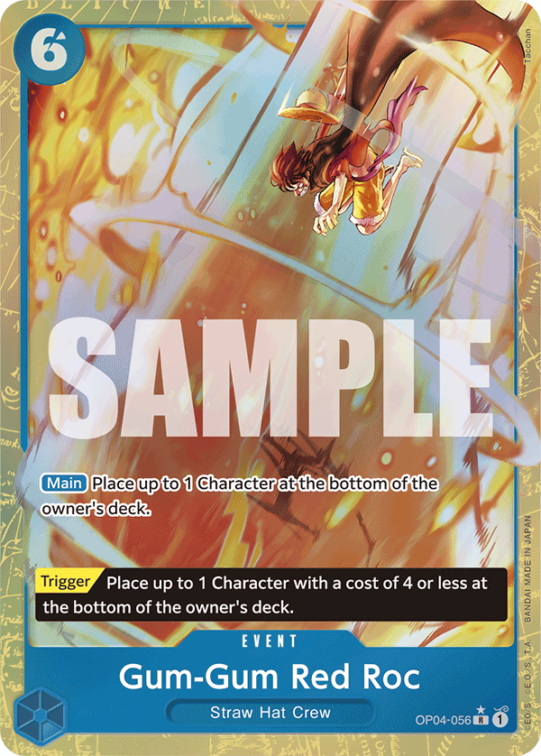 Gum-Gum Red Roc PRB01 OP04-056 AA