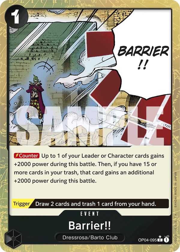 Barrier!! PRB01 OP04-095 TF Full Art o Foliada Texturizada