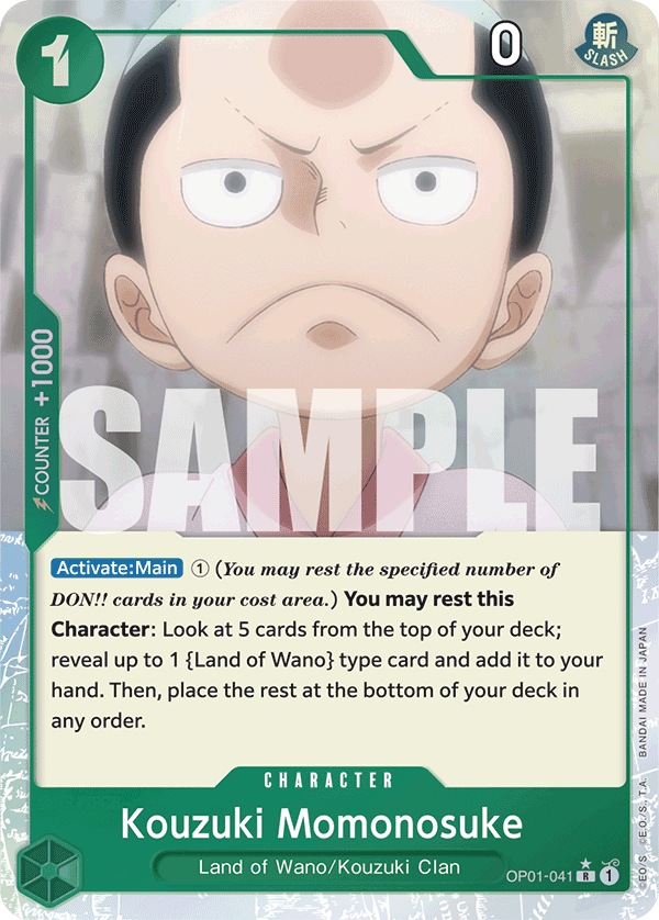 Kouzuki Momonosuke PRB01 OP01-041 FA Full Art o Foliada Texturizada