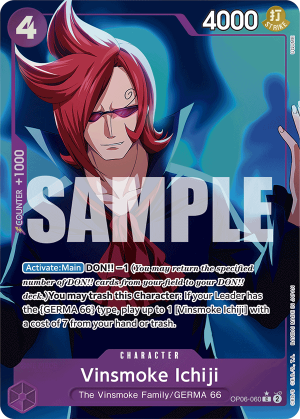 Vinsmoke Ichiji PRB01 OP06-060 TF Full Art o Foliada Texturizada