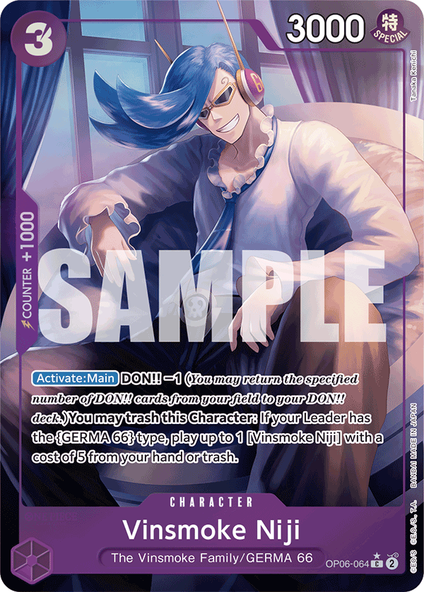 Vinsmoke Niji PRB01 OP06-064 TF Full Art o Foliada Texturizada