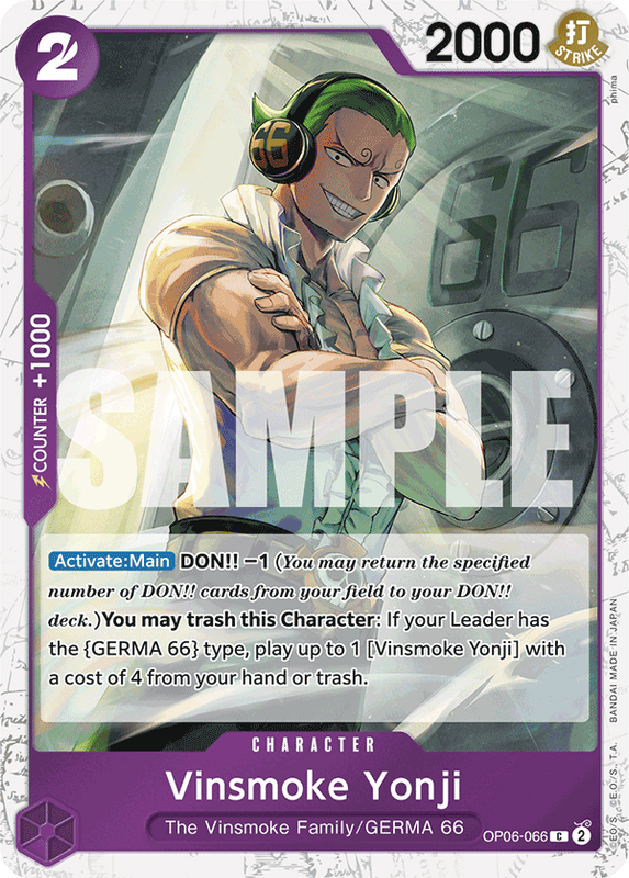 Vinsmoke Yonji PRB01 OP06-066 JR Jolly Roger