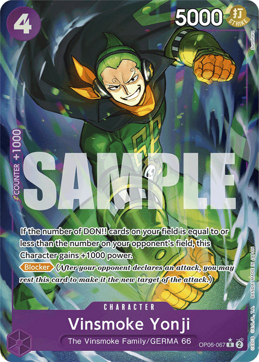 Vinsmoke Yonji PRB01 OP06-067 FA Full Art o Foliada Texturizada