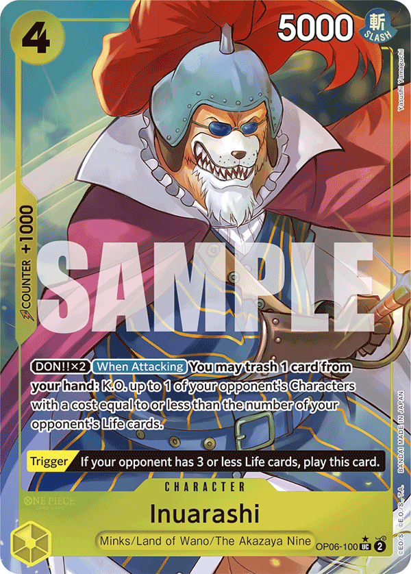 Inuarashi PRB01 OP06-100 TF Full Art o Foliada Texturizada