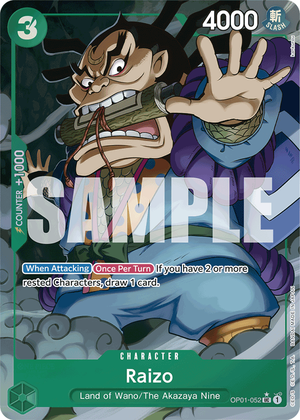 Raizo PRB01 OP01-052 TF Full Art o Foliada Texturizada