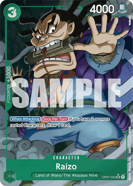 Raizo PRB01 OP01-052 TF Full Art o Foliada Texturizada