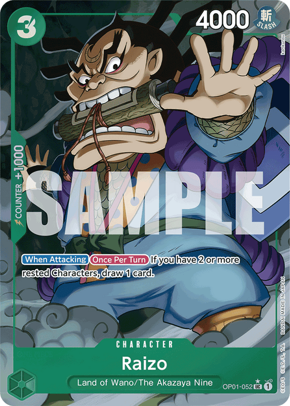 Raizo PRB01 OP01-052 TF Full Art o Foliada Texturizada