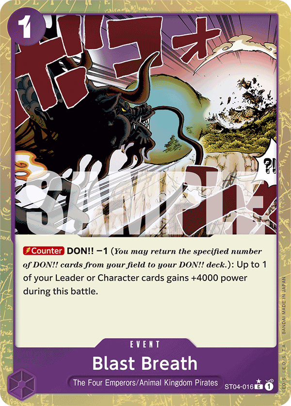 Blast Breath PRB01 ST04-016 TF Full Art o Foliada Texturizada