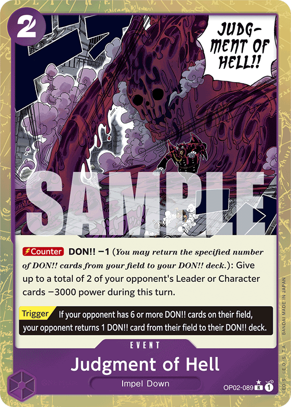 Judgment of Hell PRB01 OP02-089 FA Full Art o Foliada Texturizada