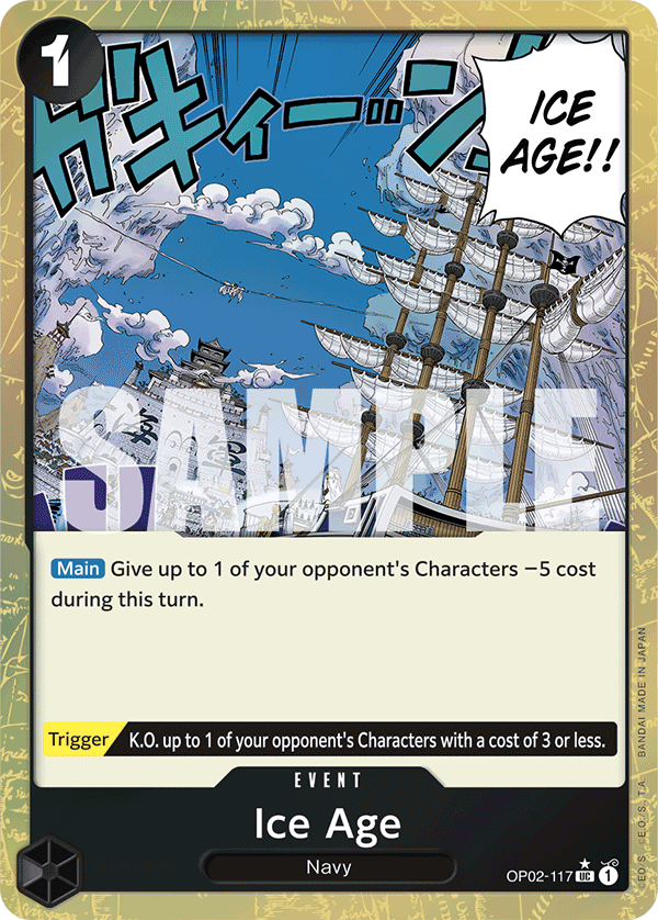 Ice Age PRB01 OP02-117 TF Full Art o Foliada Texturizada