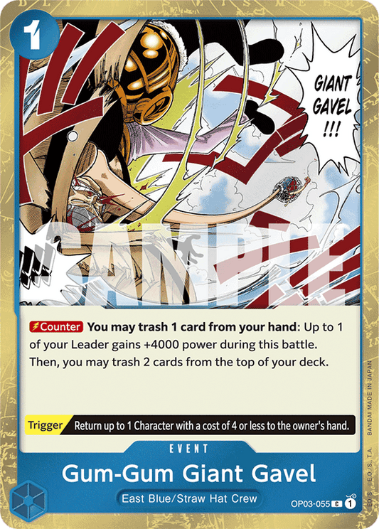 Gum-Gum Giant Gavel PRB01 OP03-055 JR Jolly Roger