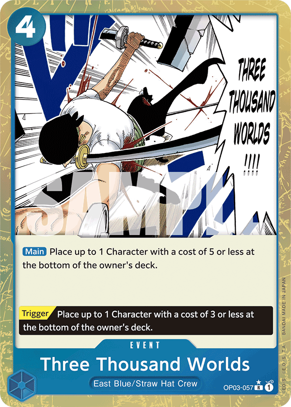 Three Thousand Worlds PRB01 OP03-057 FA Full Art o Foliada Texturizada