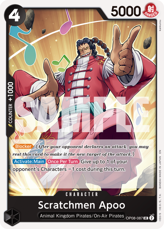 Scratchmen Apoo - OP08-087 (Reprint)  PRB02 OP08-087 R