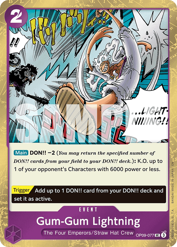 Gum-Gum Lightning (Pirate Foil)  PRB02 OP09-077 PF