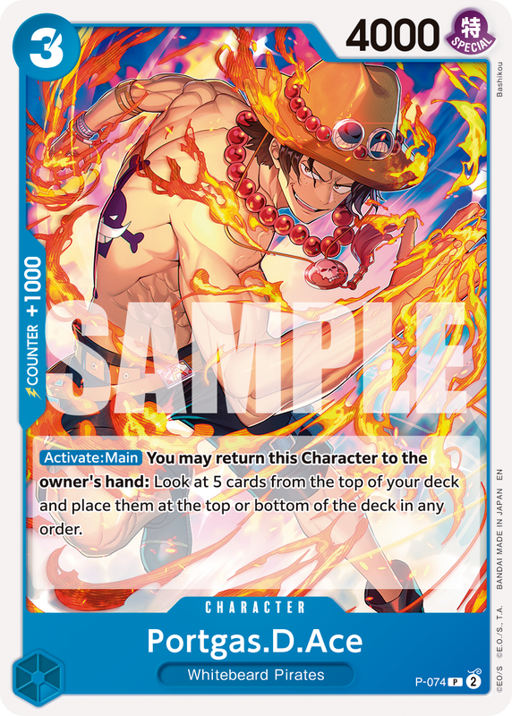 Portgas.D.Ace - P-074 (Pirate Foil)  PRB02 P-074 PF P
