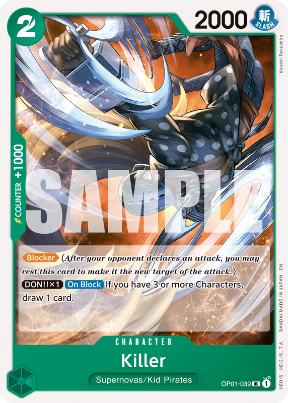 Killer (Reprint)  PRB02 OP01-039 R