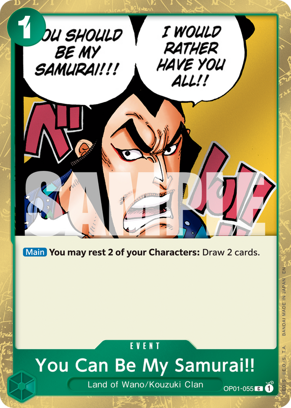 You Can Be My Samurai!! (Pirate Foil)  PRB02 OP01-055 PF