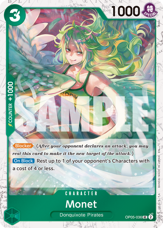 Monet (Pirate Foil)  PRB02 OP05-036 PF