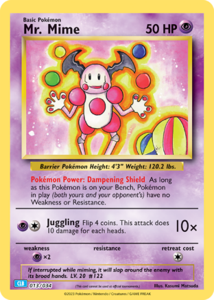 Mr. Mime Pokémon Trading Card Game Classic—Blastoise SET-013