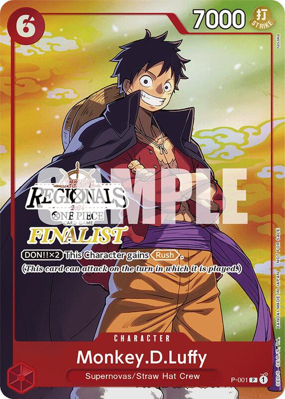 Monkey.D.Luffy (001) (Offline Regional 2024 Vol. 2) [Finalist] , Promo P-001 (1)