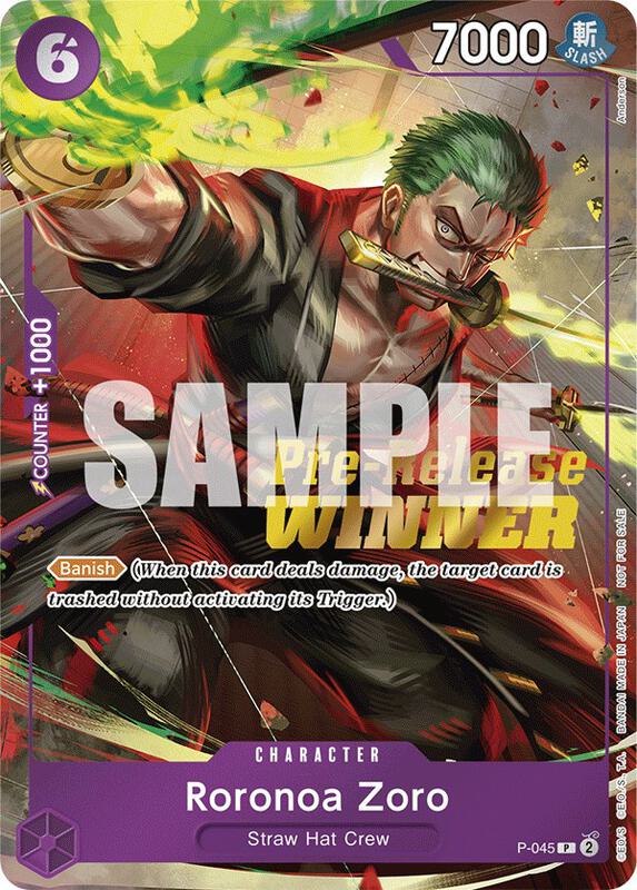 Roronoa Zoro (OP-06 Pre-Release Tournament) [Winner] , Promo P-045 (2)