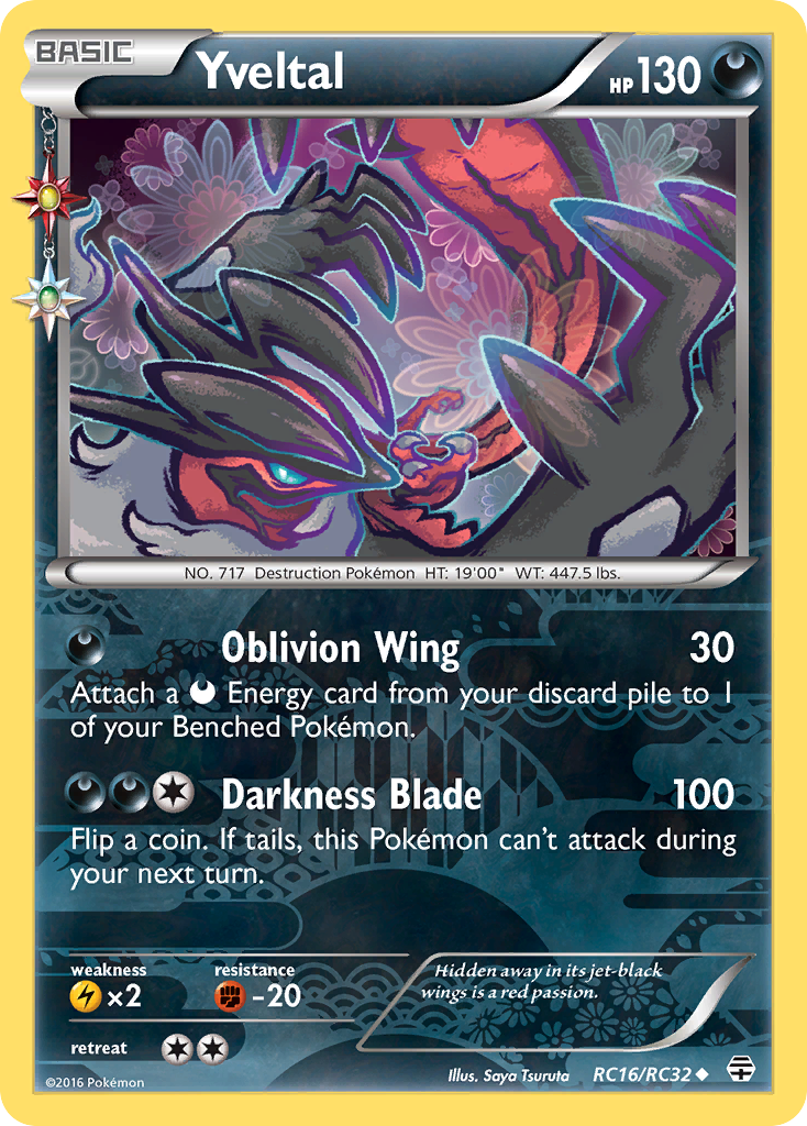 Yveltal (Generations SET) (Pokémon) (Basic) (Darkness) (HP: 130) (Uncommon) (PKM Generations SET-93)