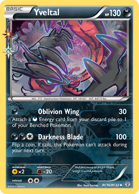 Yveltal (Generations SET) (Pokémon) (Basic) (Darkness) (HP: 130) (Uncommon) (PKM Generations SET-93)