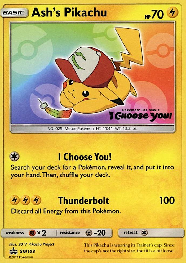 Ash's Pikachu - SM Black Star Promos SET-SM108