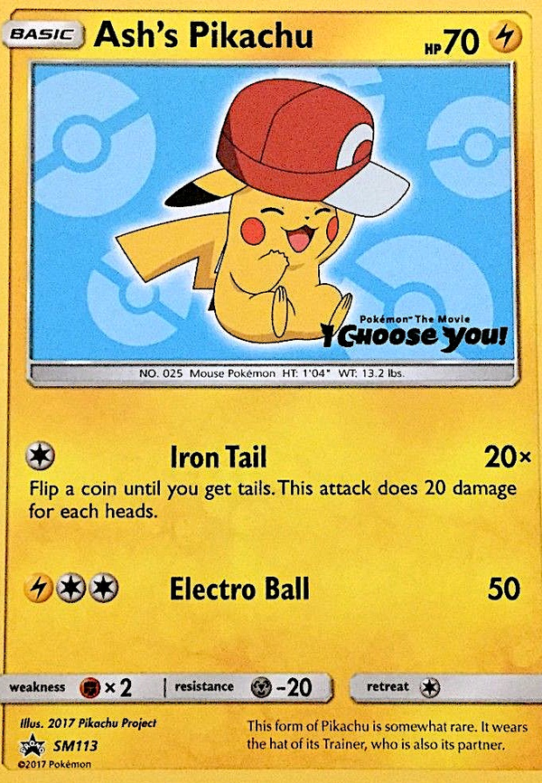 Ash's Pikachu - SM Black Star Promos SET-SM113