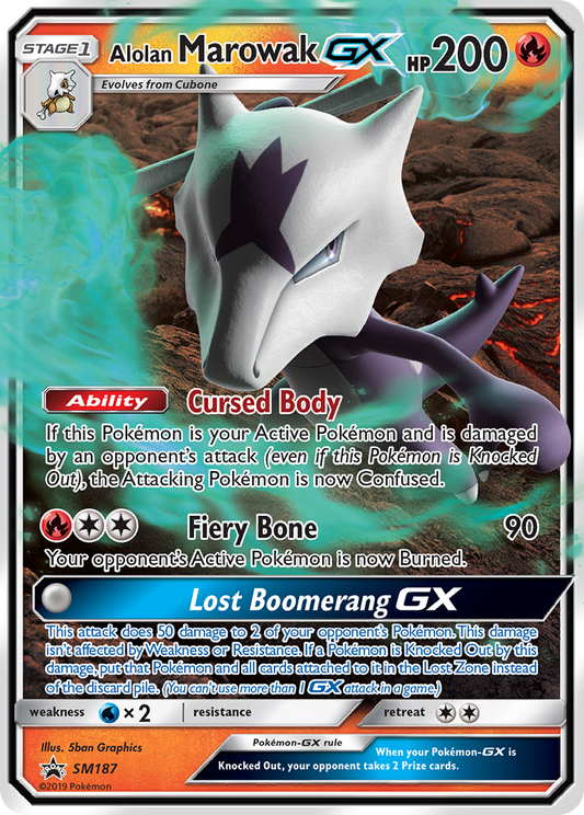Alolan MarowakGX (SM Black Star Promos SET) (Pokémon) (Stage 1, GX) (Fire) (HP: 200) (Promo) (PKM SM Black Star Promos SET-108)