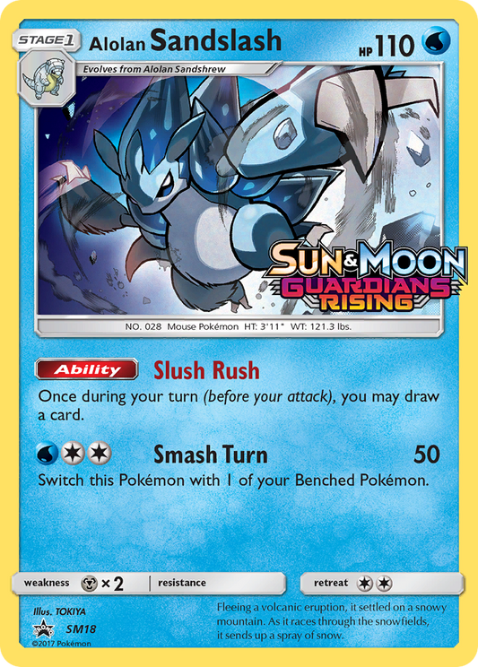 Alolan Sandslash (SM Black Star Promos SET) (Pokémon) (Stage 1) (Water) (HP: 110) (Promo) (PKM SM Black Star Promos SET-100)