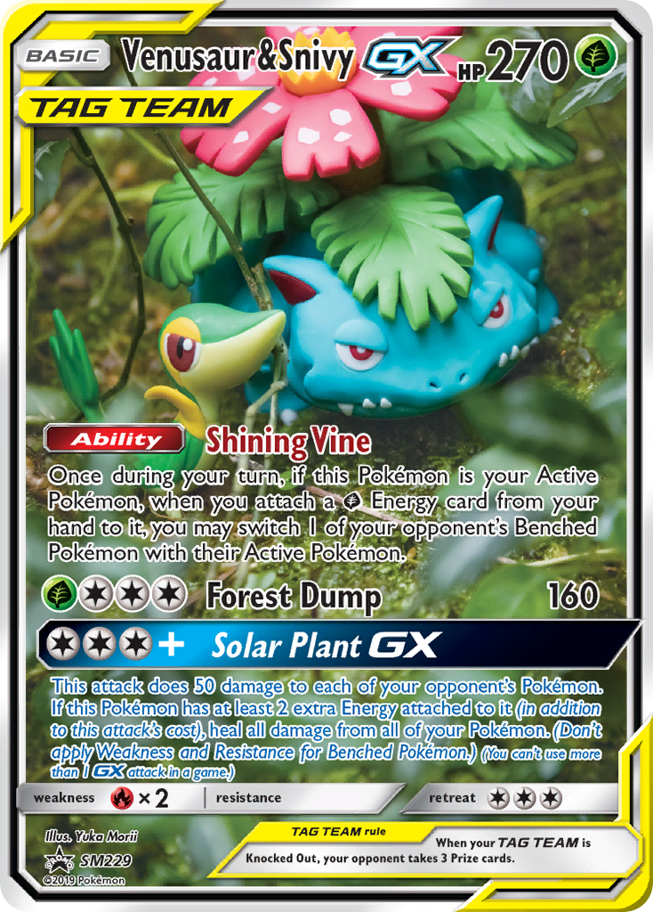 Venusaur & Snivy-GX - SM Black Star Promos SET-SM229