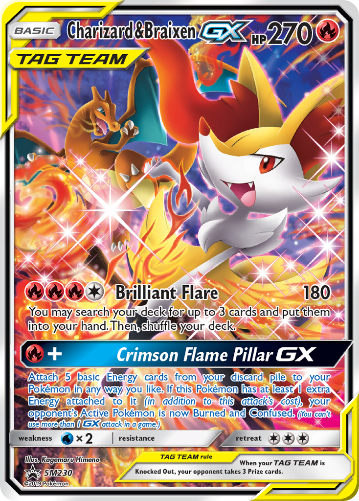 Charizard & Braixen-GX - SM Black Star Promos SET-SM230
