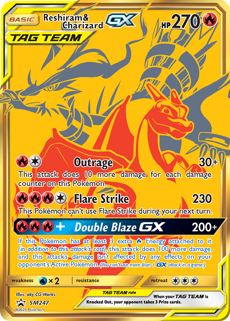 Reshiram & Charizard-GX - SM Black Star Promos SET-SM247