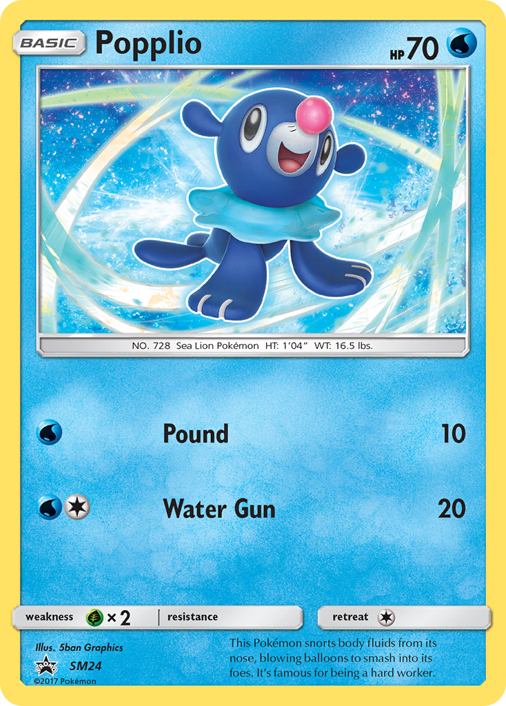 Popplio - SM Black Star Promos SET-SM24