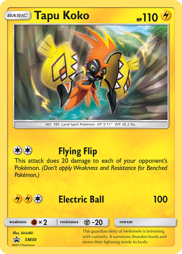 Tapu Koko - SM Black Star Promos SET-SM30