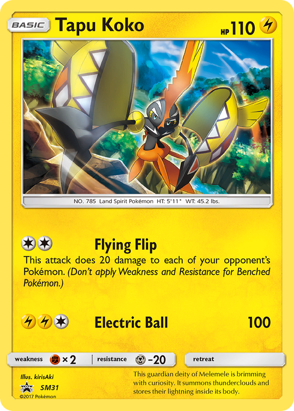 Tapu Koko - SM Black Star Promos SET-SM31