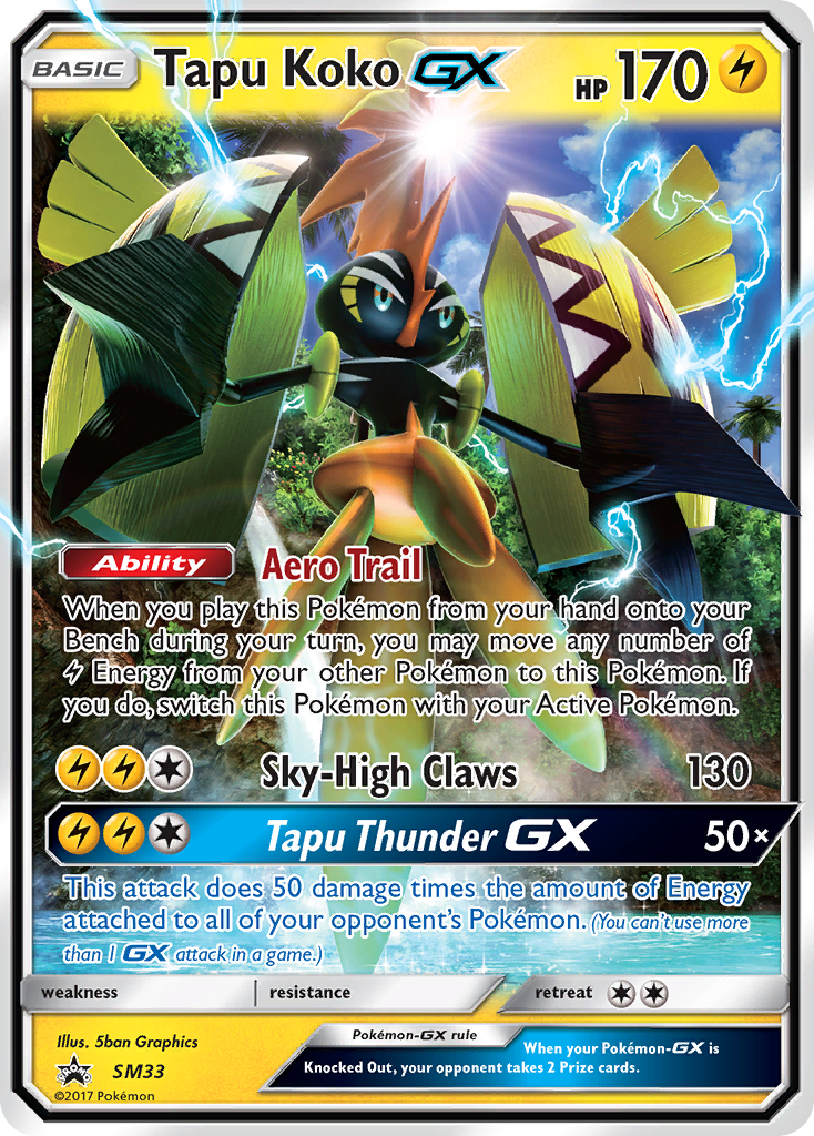 Tapu Koko-GX - SM Black Star Promos SET-SM33