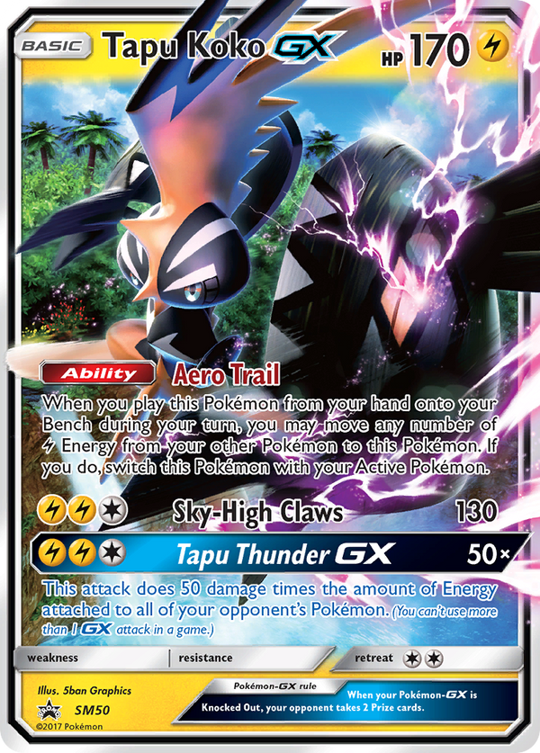 Tapu Koko-GX - SM Black Star Promos SET-SM50