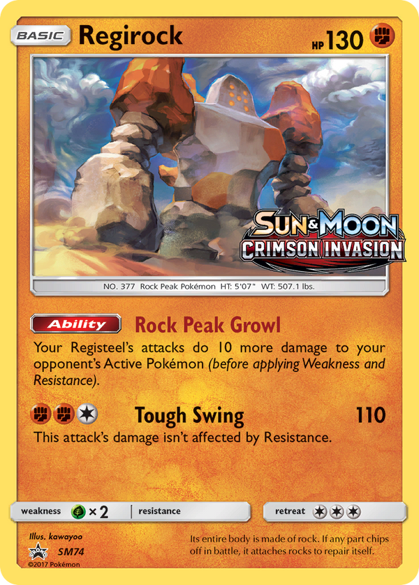 Regirock - SM Black Star Promos SET-SM74